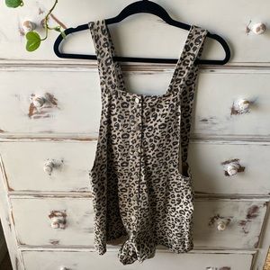 Leopard Denim Overall
